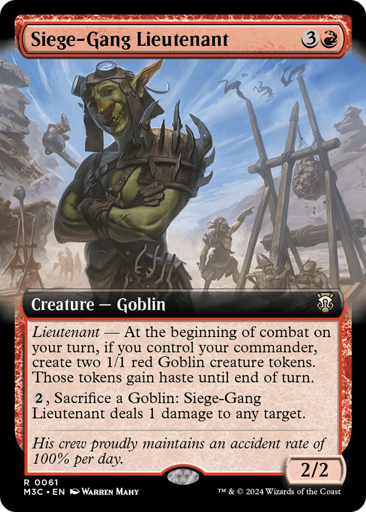 Siege-Gang Lieutenant (Extended Art) [Modern Horizons 3 Commander] | Enigma On Main