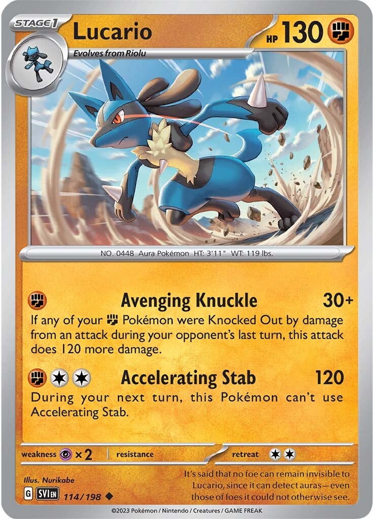 Lucario (114/198) [Scarlet & Violet: Base Set] | Enigma On Main