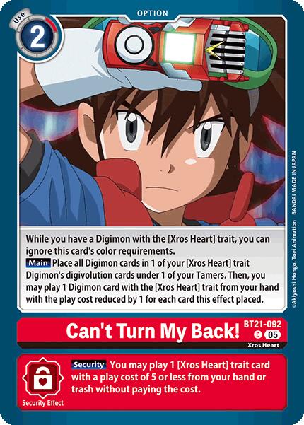 Can't Turn My Back! [BT21-092] [World Convergence] | Enigma On Main