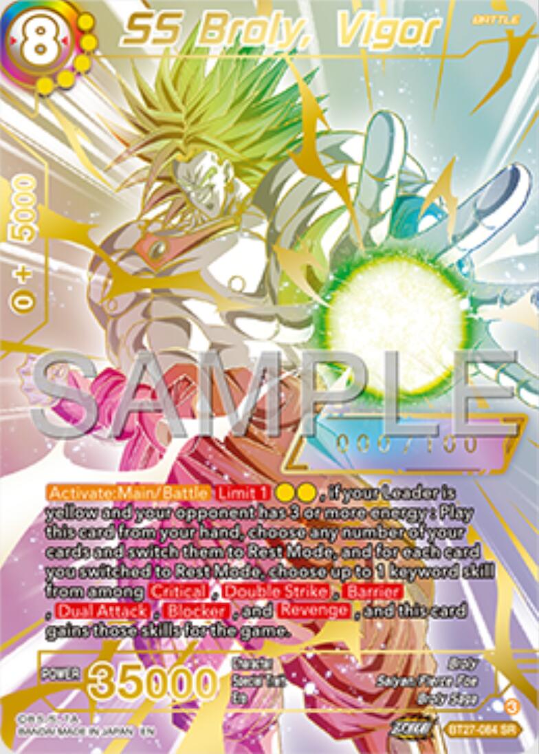 SS Broly, Vigor (Serial Numbered) (BT27-084) [History of Z] | Enigma On Main