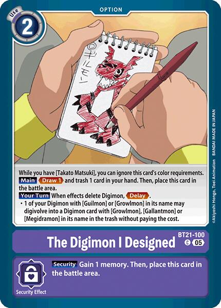 The Digimon I Designed [BT21-100] [World Convergence] | Enigma On Main
