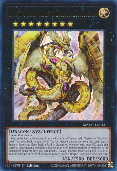 Divine Golden Shadow Dragon Dragluxion [MZTM-EN014] Ultra Rare | Enigma On Main