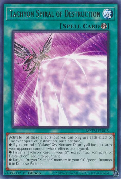 Tachyon Spiral of Destruction [MZTM-EN015] Rare | Enigma On Main