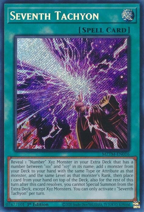 Seventh Tachyon [MZTM-EN016] Secret Rare | Enigma On Main