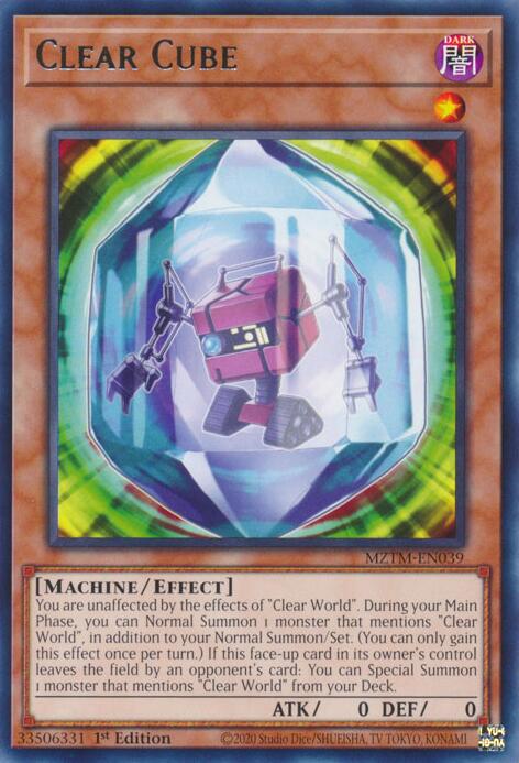 Clear Cube [MZTM-EN039] Rare | Enigma On Main