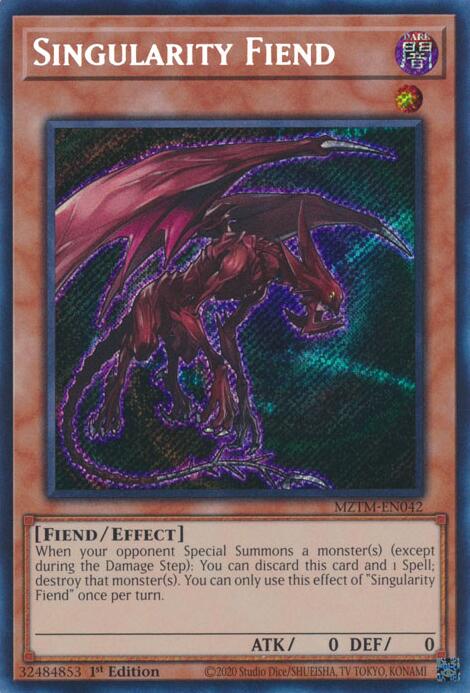 Singularity Fiend [MZTM-EN042] Secret Rare | Enigma On Main