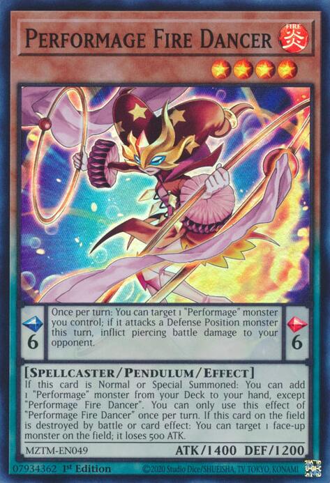 Performage Fire Dancer [MZTM-EN049] Super Rare | Enigma On Main