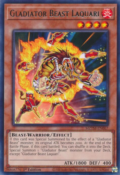 Gladiator Beast Laquari [MZTM-EN067] Rare | Enigma On Main