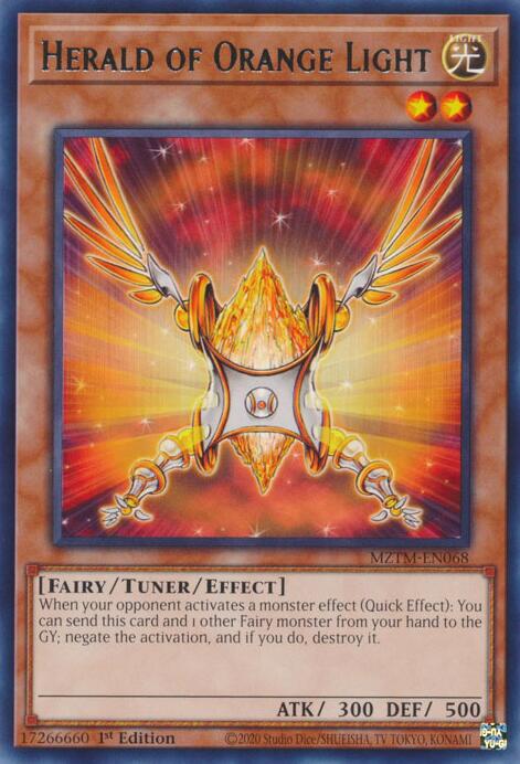 Herald of Orange Light [MZTM-EN068] Rare | Enigma On Main