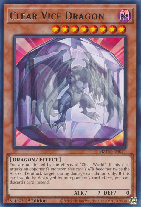 Clear Vice Dragon [MZTM-EN071] Rare | Enigma On Main