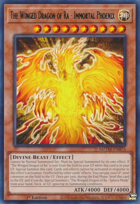 The Winged Dragon of Ra - Immortal Phoenix [MZTM-EN074] Rare | Enigma On Main