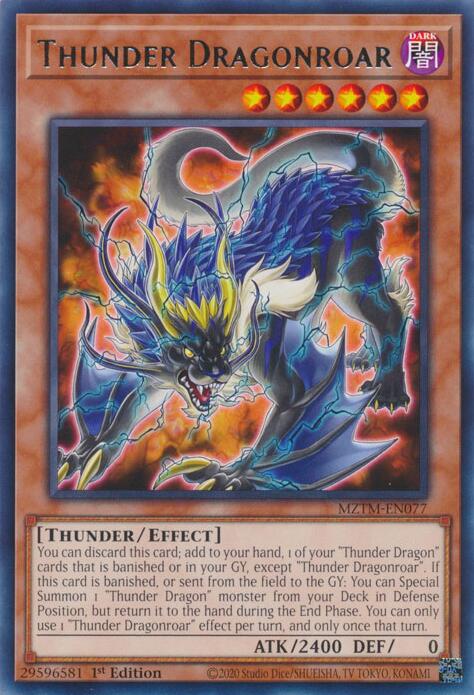 Thunder Dragonroar [MZTM-EN077] Rare | Enigma On Main