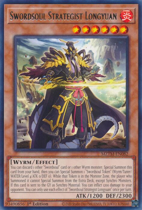 Swordsoul Strategist Longyuan [MZTM-EN082] Rare | Enigma On Main