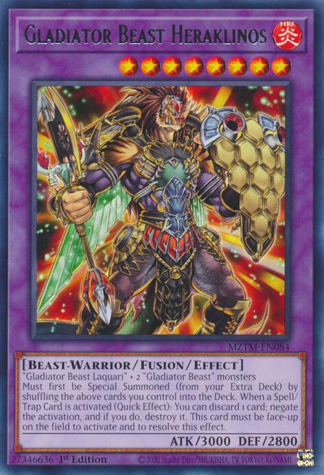 Gladiator Beast Heraklinos [MZTM-EN084] Rare | Enigma On Main