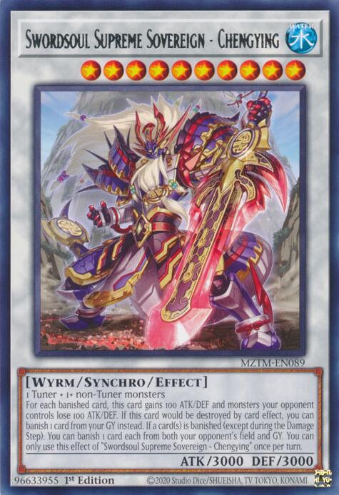 Swordsoul Supreme Sovereign - Chengying [MZTM-EN089] Rare | Enigma On Main
