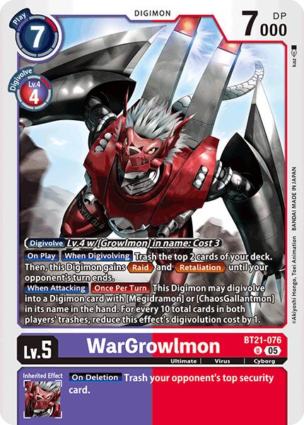 WarGrowlmon [BT21-076] [World Convergence] | Enigma On Main