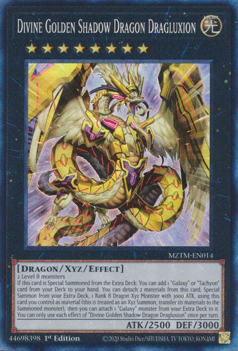 Divine Golden Shadow Dragon Dragluxion (Collector's Rare) [MZTM-EN014] Collector's Rare | Enigma On Main
