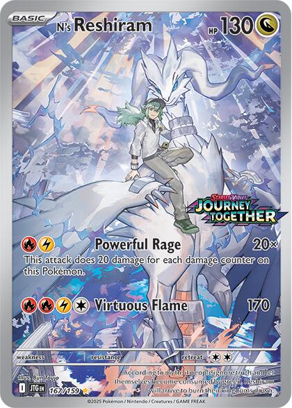 N's Reshiram (167/159) (Journey Together Stamp) [Scarlet & Violet: Journey Together] | Enigma On Main