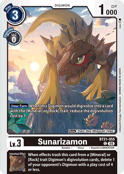 Sunarizamon [BT21-055] [World Convergence] | Enigma On Main