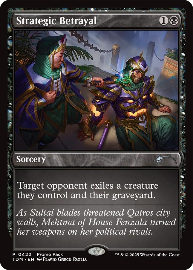 Strategic Betrayal [Tarkir: Dragonstorm Promos] | Enigma On Main