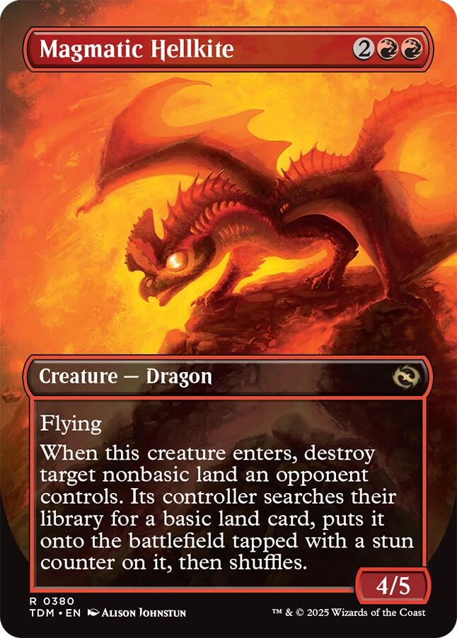 Magmatic Hellkite (Borderless) [Tarkir: Dragonstorm] | Enigma On Main