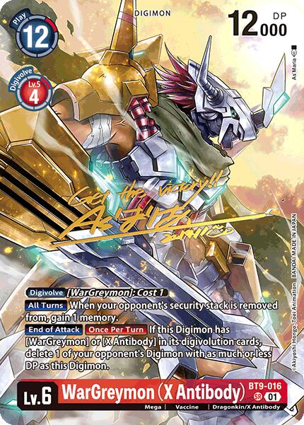 WarGreymon (X Antibody) [BT9-016] (Signed) [World Convergence] | Enigma On Main