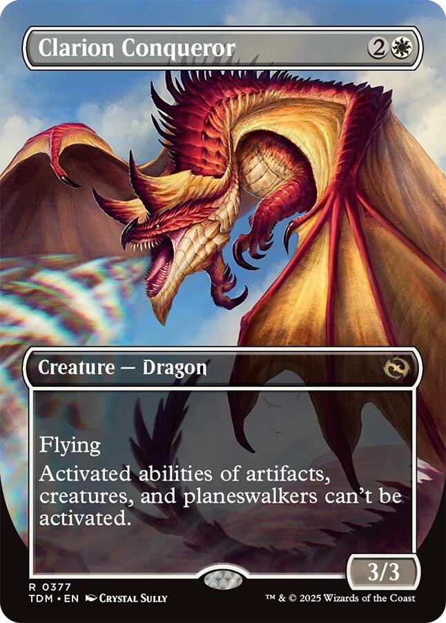Clarion Conqueror (Borderless) [Tarkir: Dragonstorm] | Enigma On Main