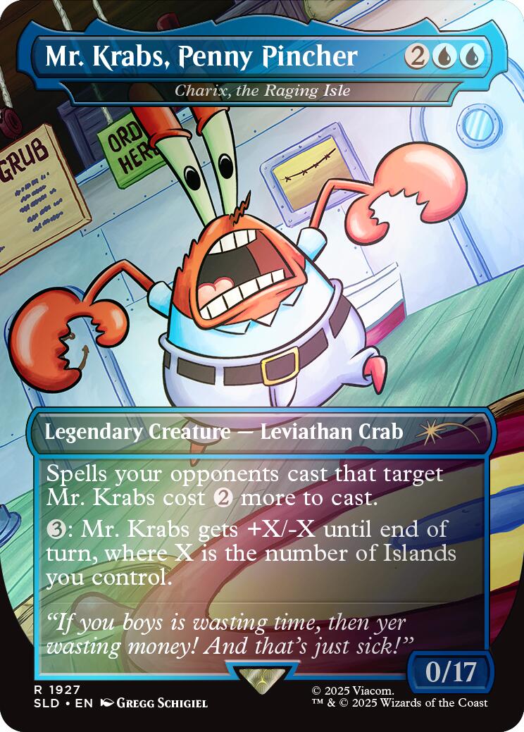 Mr. Krabs, Penny Pincher - Charix, the Raging Isle (Rainbow Foil) [Secret Lair Drop Series] | Enigma On Main