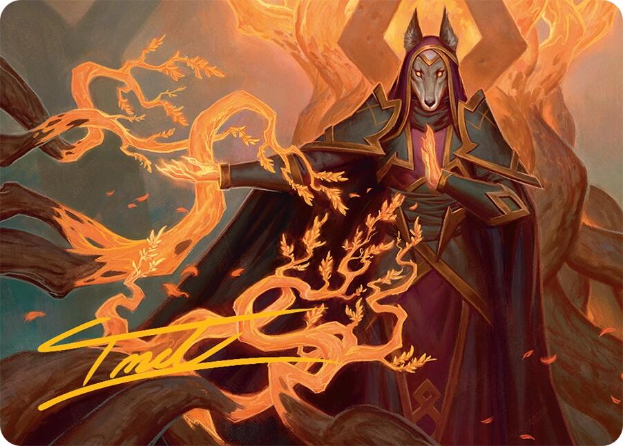 Abzan Devotee Art Card (10/54) (Gold-Stamped Signature) [Tarkir: Dragonstorm Art Series] | Enigma On Main