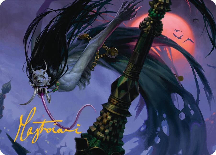 Qarsi Revenant Art Card (12/54) (Gold-Stamped Signature) [Tarkir: Dragonstorm Art Series] | Enigma On Main