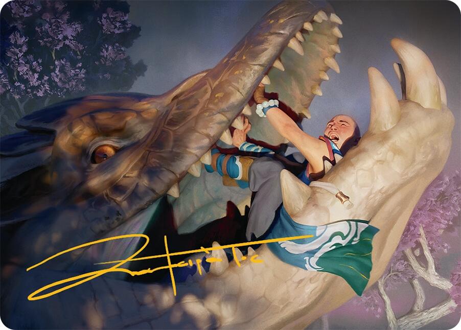 Jaws of Defeat Art Card (53/54) (Gold-Stamped Signature) [Tarkir: Dragonstorm Art Series] | Enigma On Main