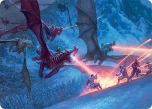 Dragonback Assault Art Card (22/54) [Tarkir: Dragonstorm Art Series] | Enigma On Main