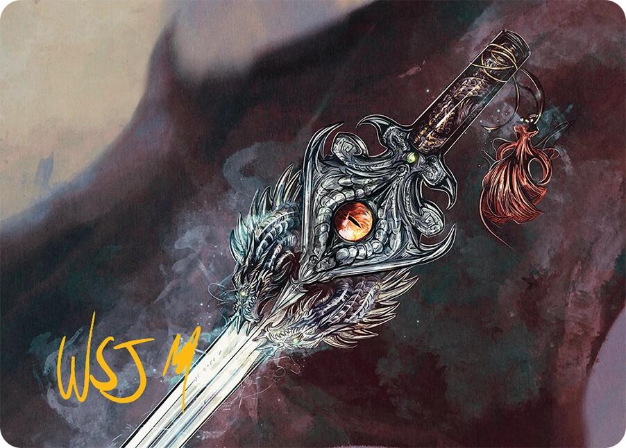 Dragonfire Blade Art Card (40/54) (Gold-Stamped Signature) [Tarkir: Dragonstorm Art Series] | Enigma On Main