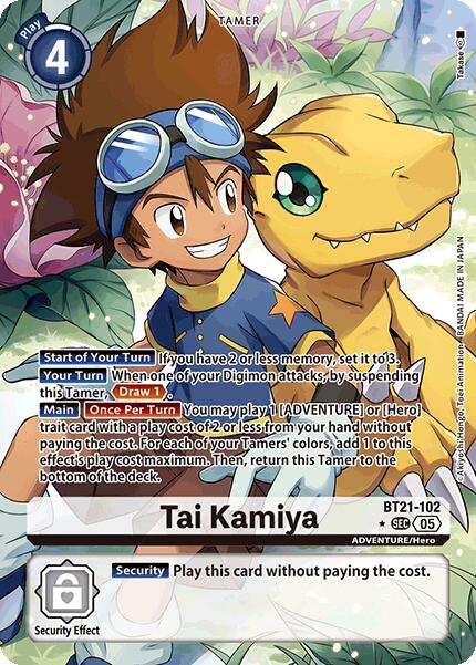 Tai Kamiya [BT21-102] (Alternate Art) [World Convergence] | Enigma On Main