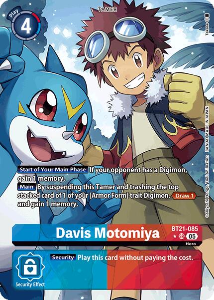 Davis Motomiya [BT21-085] (Alternate Art) [World Convergence] | Enigma On Main