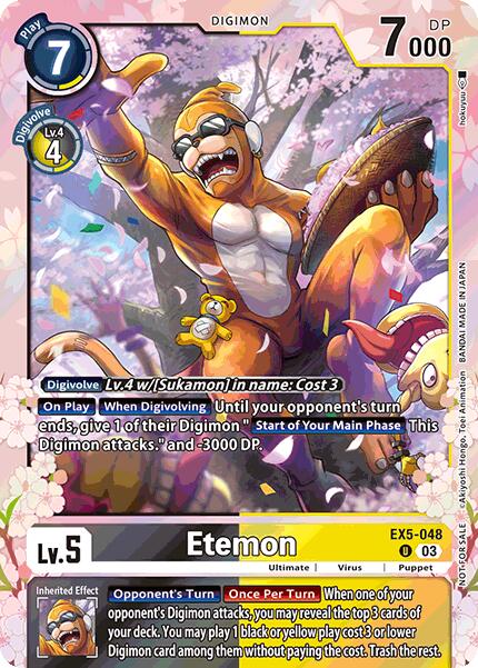 Etemon [EX5-048] (Regulation Battle Vol. 1) [Animal Colosseum Promos] | Enigma On Main