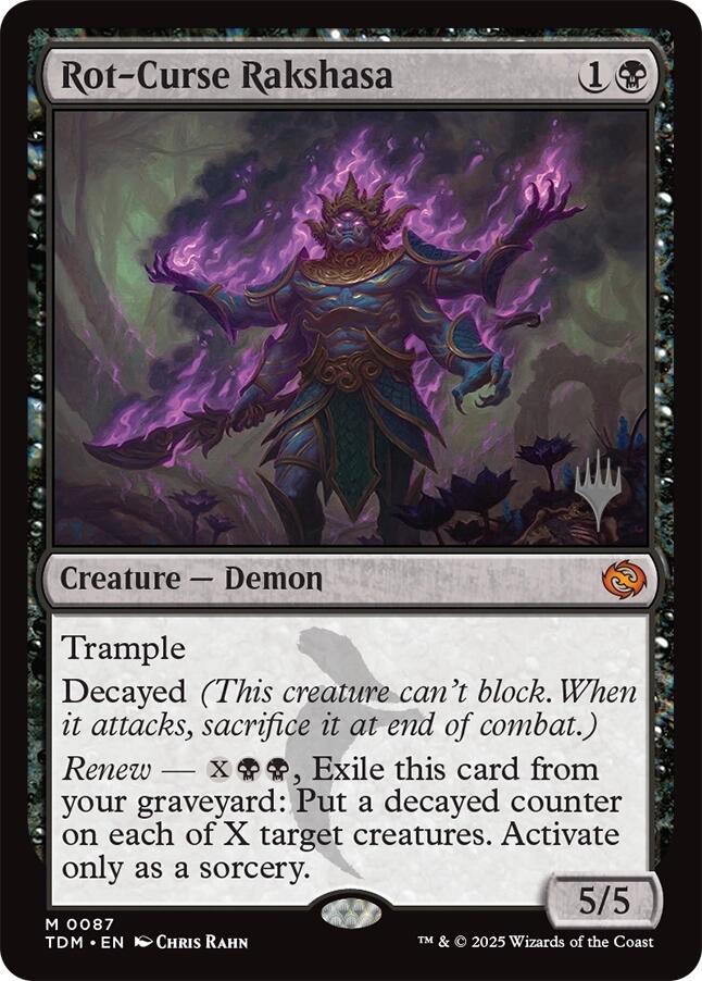 Rot-Curse Rakshasa [Tarkir: Dragonstorm Promos] | Enigma On Main