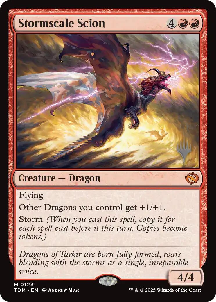 Stormscale Scion [Tarkir: Dragonstorm Promos] | Enigma On Main