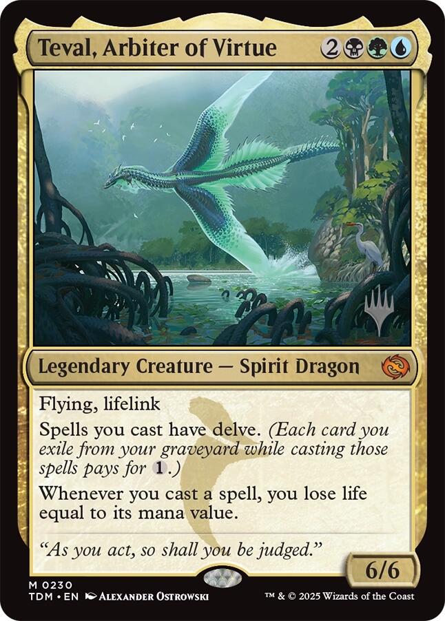 Teval, Arbiter of Virtue [Tarkir: Dragonstorm Promos] | Enigma On Main