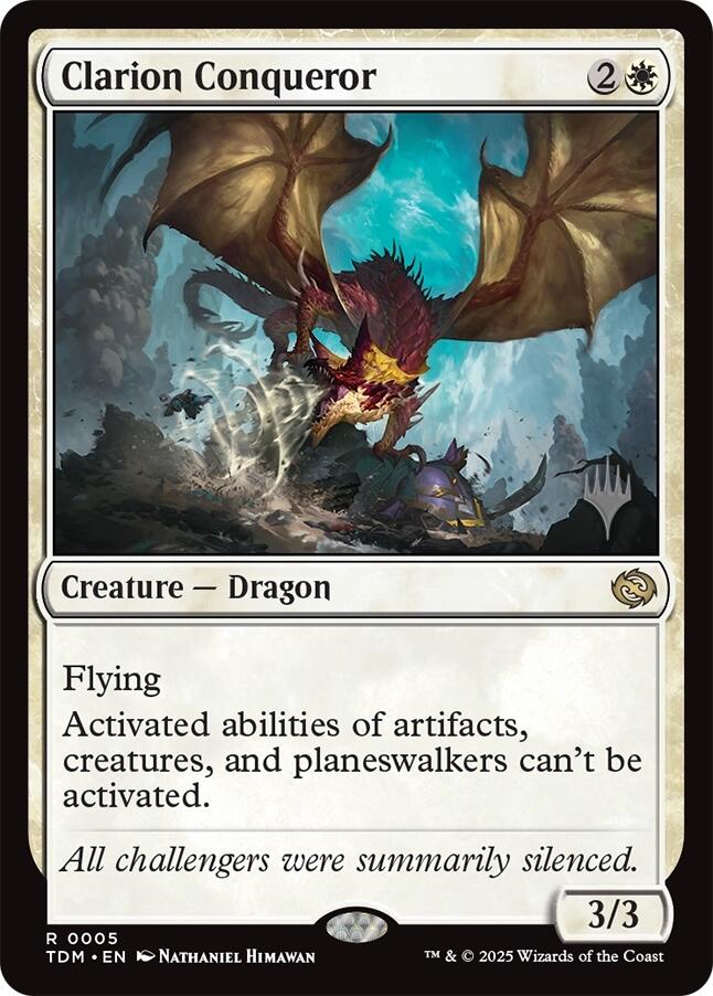 Clarion Conqueror [Tarkir: Dragonstorm Promos] | Enigma On Main