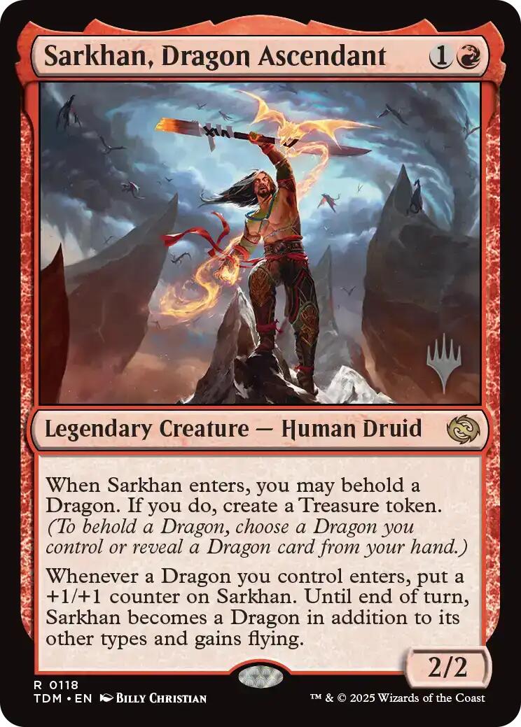 Sarkhan, Dragon Ascendant [Tarkir: Dragonstorm Promos] | Enigma On Main