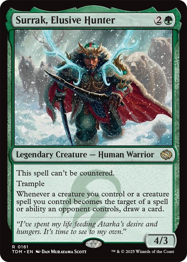 Surrak, Elusive Hunter [Tarkir: Dragonstorm Promos] | Enigma On Main