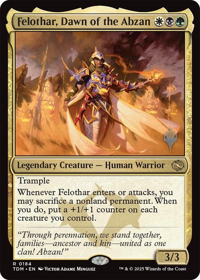 Felothar, Dawn of the Abzan [Tarkir: Dragonstorm Promos] | Enigma On Main