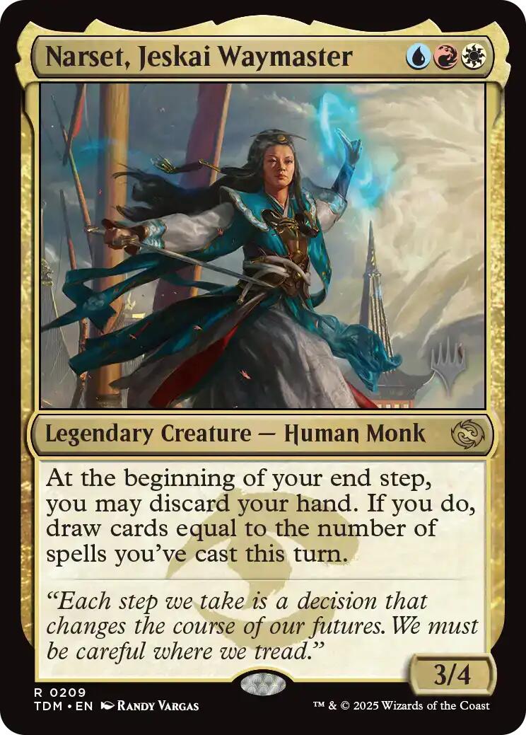 Narset, Jeskai Waymaster [Tarkir: Dragonstorm Promos] | Enigma On Main