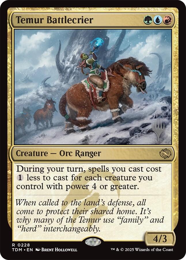 Temur Battlecrier [Tarkir: Dragonstorm Promos] | Enigma On Main