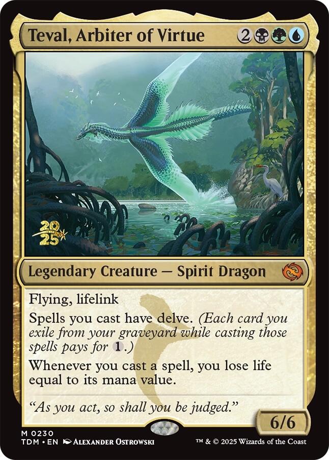 Teval, Arbiter of Virtue [Tarkir: Dragonstorm Prerelease Promos] | Enigma On Main