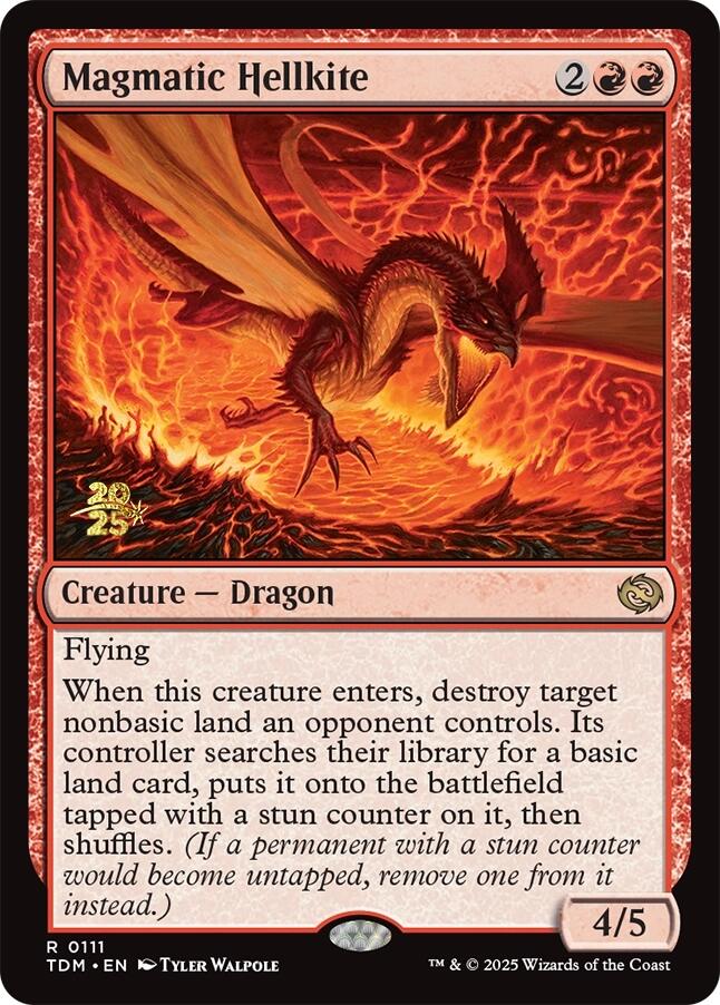 Magmatic Hellkite [Tarkir: Dragonstorm Prerelease Promos] | Enigma On Main