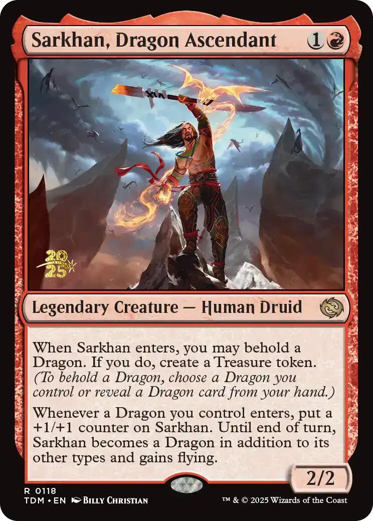 Sarkhan, Dragon Ascendant [Tarkir: Dragonstorm Prerelease Promos] | Enigma On Main
