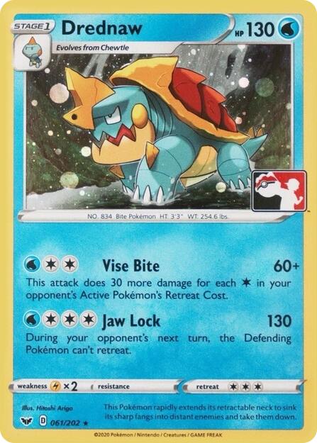 Drednaw (061/202) (Play Pokemon Promo) [League & Championship Cards] | Enigma On Main