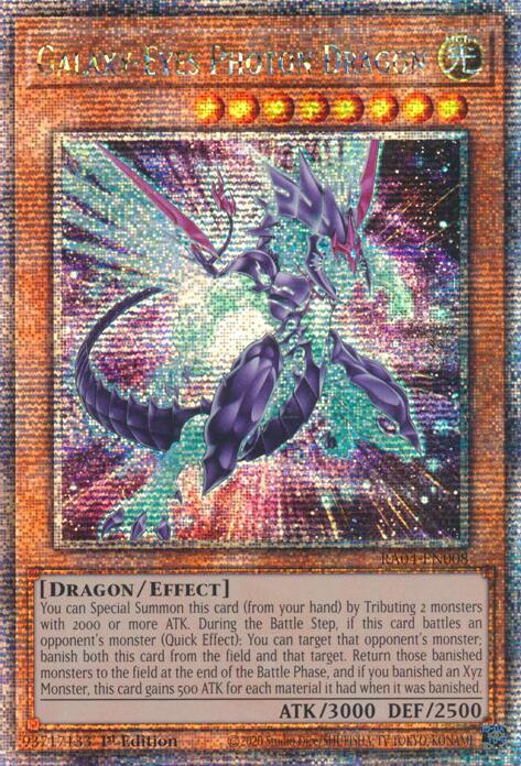 Galaxy-Eyes Photon Dragon (New Art) [RA04-EN008] Quarter Century Secret Rare | Enigma On Main